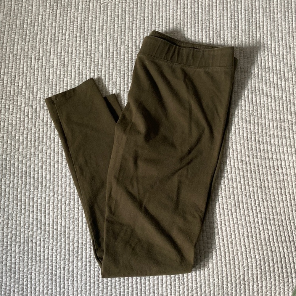 PACT Organic Cotton Olive Green Leggings